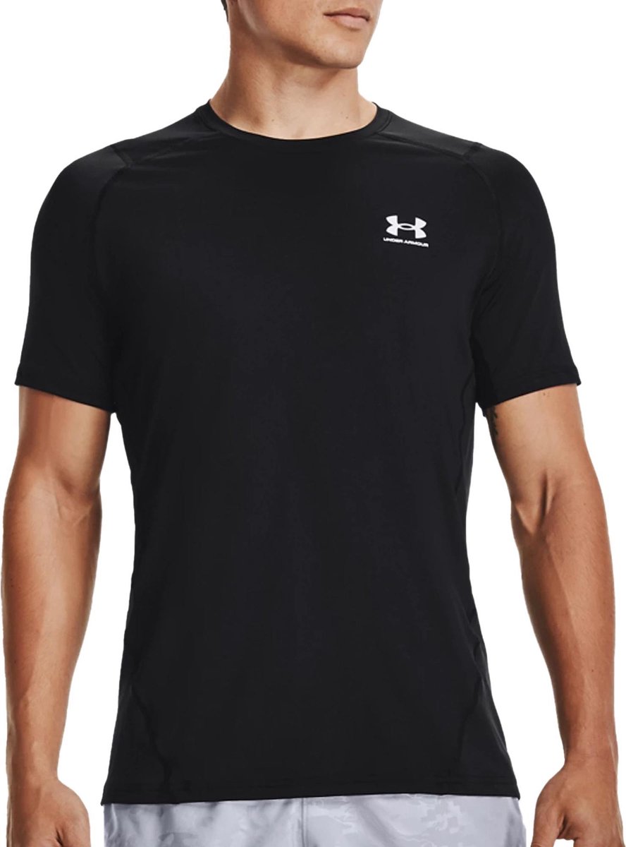 Under Armour UA HG Heatgear Armour Fitted Short Sleeve Herren-Sportshirt – Schwarz – Größe S