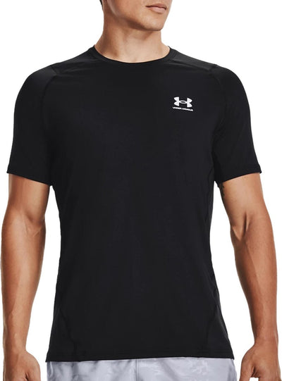 Under Armour UA HG Heatgear Armour Fitted Short Sleeve Herren-Sportshirt – Schwarz – Größe S