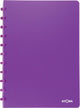 Atoma – trendiges Notizbuch – A4 – 144 Seiten – kommerziell kariert – transparentes Lila