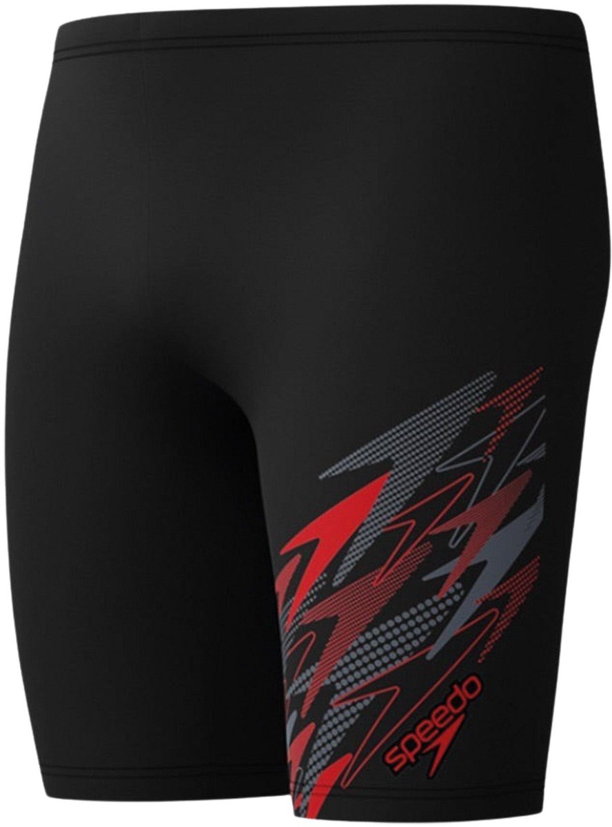 Speedo Medley Logo Jammer Herren Sport-Badehose – Schwarz Rot
