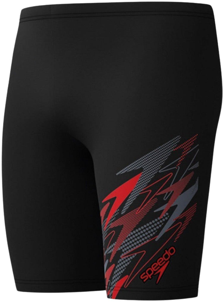 Speedo Medley Logo Jammer Herren Sport-Badehose – Schwarz Rot