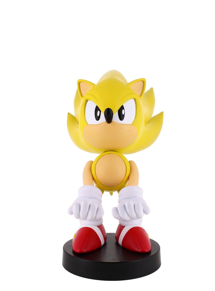 Cableguys Sonic the Hedgehog – Super Sonic – Figurenständer für Telefon | Controller | Ladekoffer (Kabelbinder original)