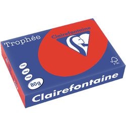 Papier Clairefontaine 8175 80g m2 A4 intensive Farbe Korallenrot