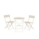Decoris Bistro-Set aus cremefarbenem Stahl ø60xh71cm