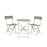 Decoris Bistro-Set grüner Stahl ø60xh71cm - afbeelding 1