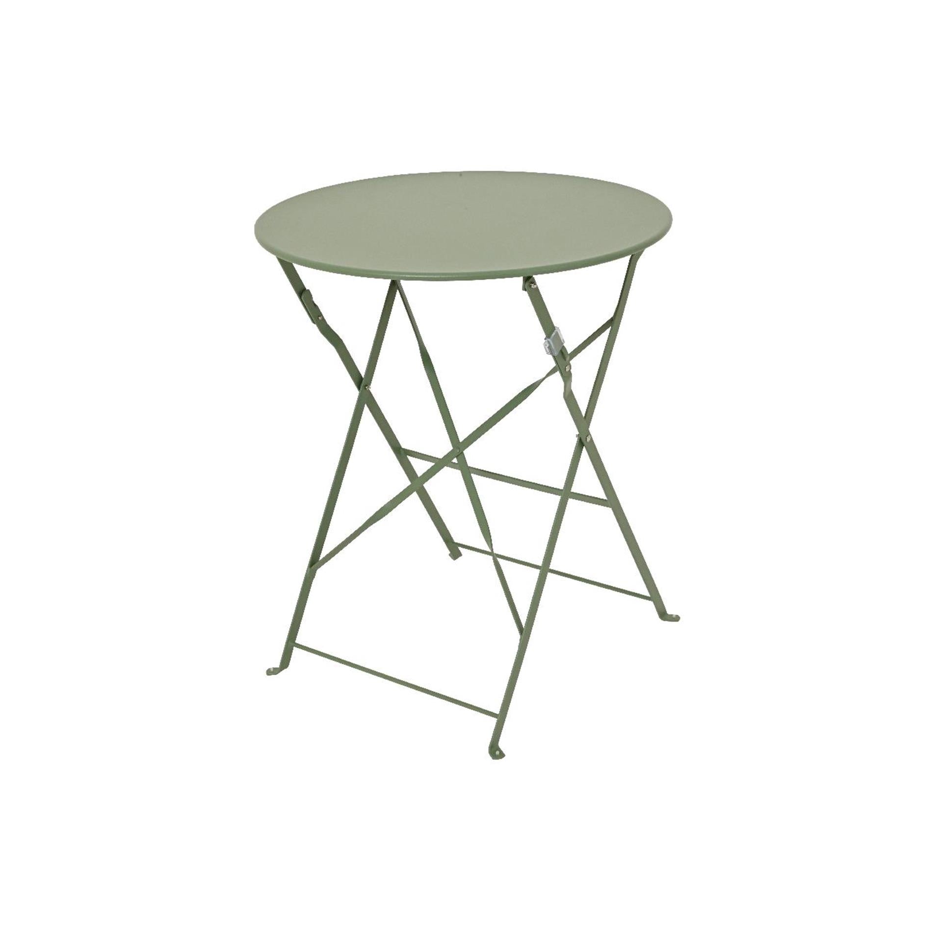Decoris Bistro-Set grüner Stahl ø60xh71cm