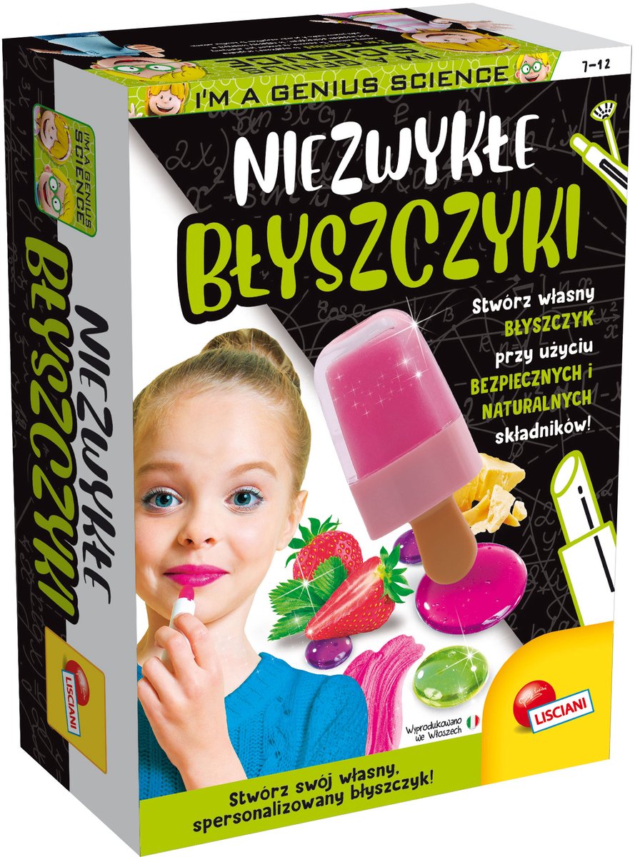Lisciani i'm genius – Lipgloss-Maker-Set – farbenfroh duftend – natürliche Inhaltsstoffe – 7+