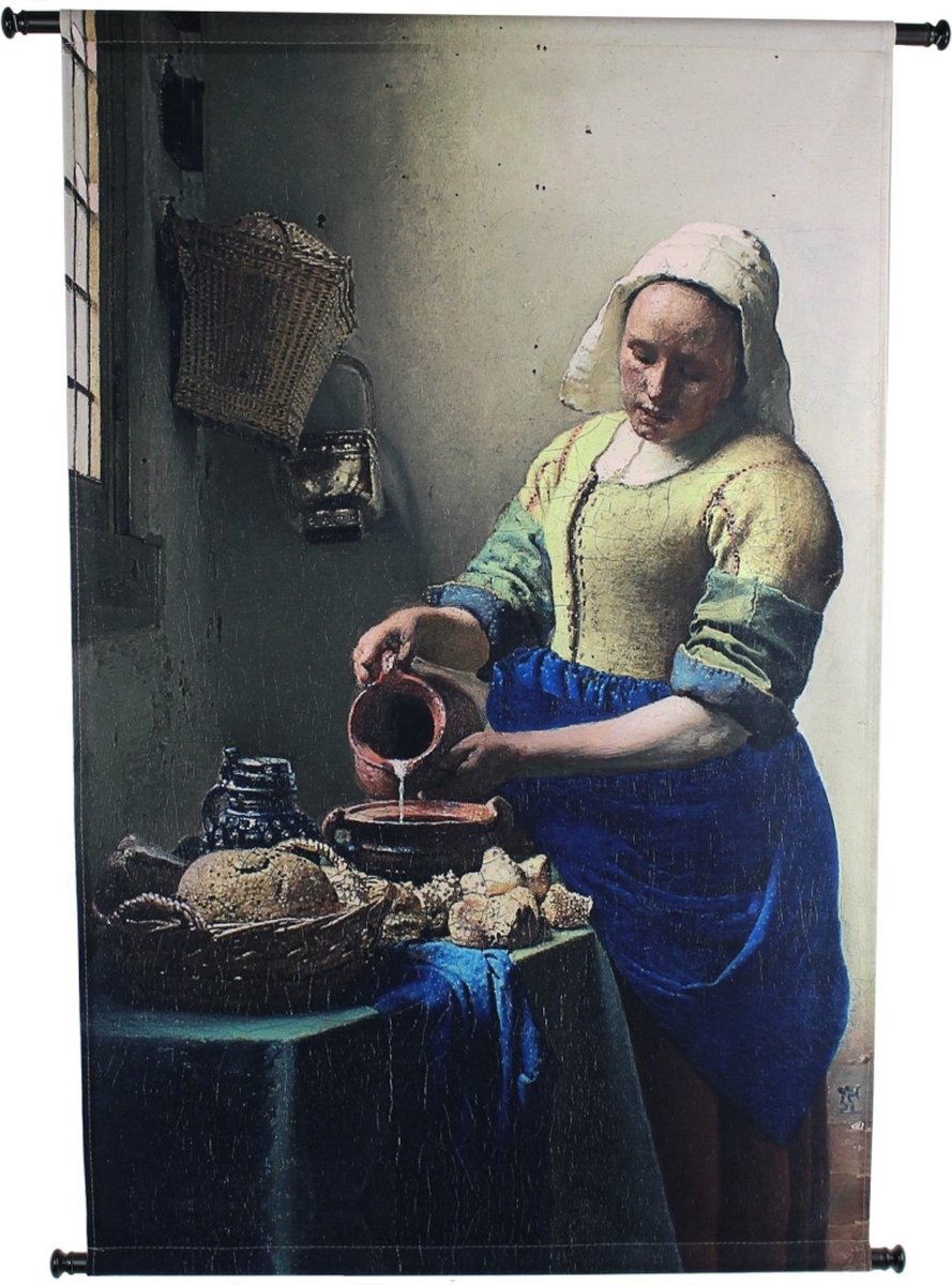 HD Collection Wandbehang Milchmädchen blau 110x3x83cm