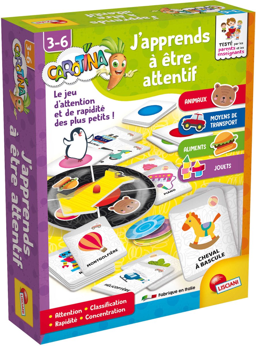 Lisciani carotina plus j'apprends eine faire Aufmerksamkeit