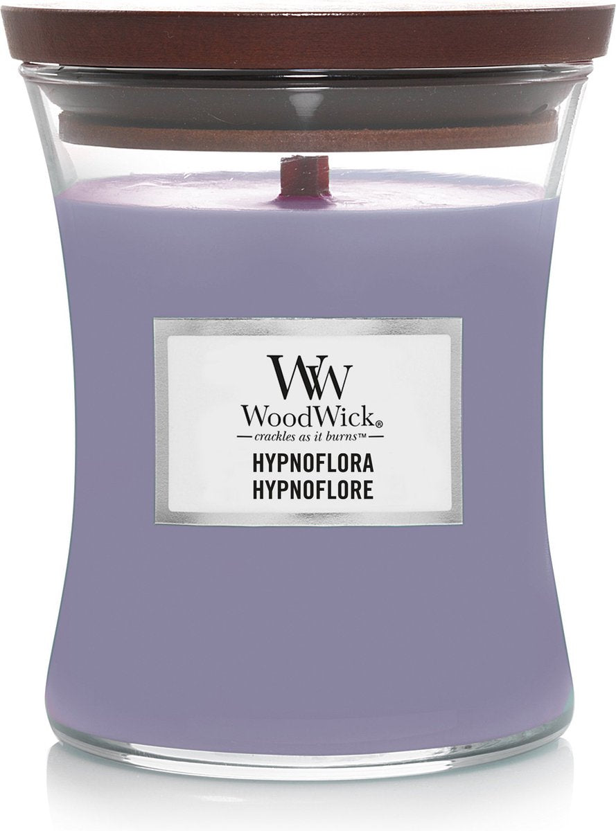 Mittlere Sanduhr-Duftkerze von Woodwick – Hypnoflora – 60 Brennstunden