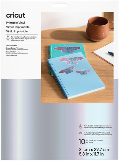 Cricut bedruckbares Vinyl – A4 – Silber (10 Blatt)