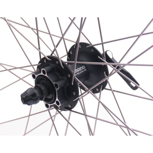 Shimano Vorderrad 28 29 622x19c Andra 30 RIM mit FH-M525-Hub für 6 Schrauben Bremsscheibe Schwarz