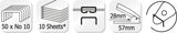 Kangaro Kangaro K-7305808 Nietmachromer Mini-10 Red, Max 10 Vel, Nr. 10 Staples - afbeelding 3