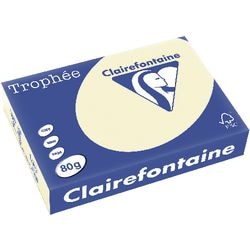Farbiges Papier Trophäe Clairfontaine 1871 80 g m2 A4 Pastellfarbe Elfenbein