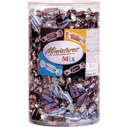 Schokoladen-Mars-Miniaturen-Mix, 3 kg, Karton mit 296 Stück