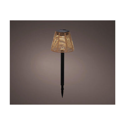 Lumineo Solar-Steckleuchte Korbgeflecht ø12xh30cm