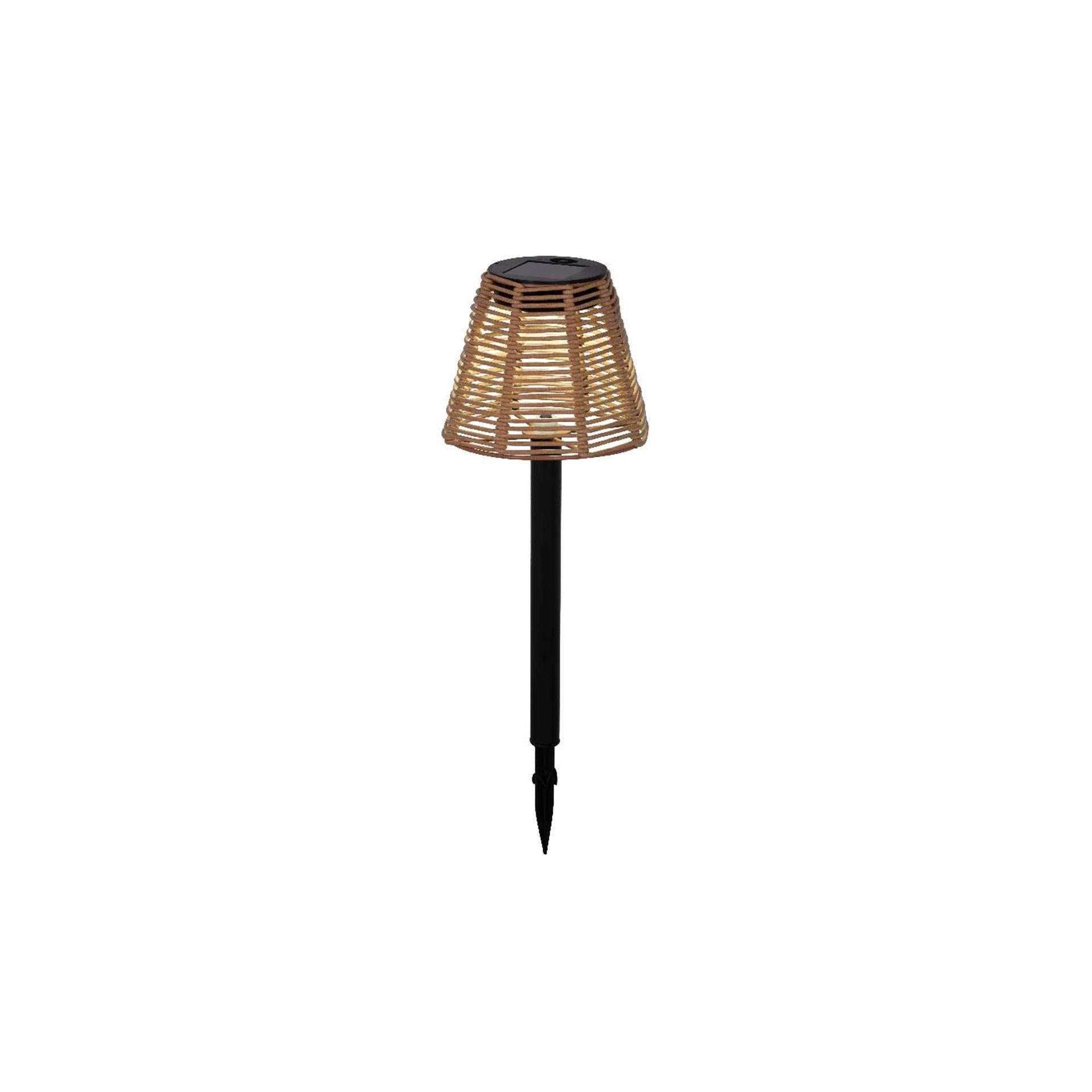 Lumineo Solar-Steckleuchte Korbgeflecht ø12xh30cm
