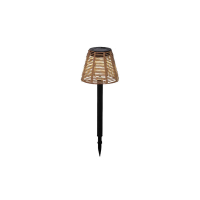 Lumineo Solar-Steckleuchte Korbgeflecht ø12xh30cm
