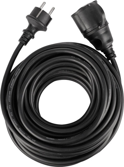 Q-Link-Verlängerungskabel – geerdet – IP44 – h05rrf – 3 x 1,5 mm² – 12 m – schwarz