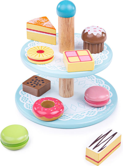 Bigjigs Holzetagere mit Kuchen