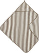 Meyco Baby Fat Stripe Badeumhang – Jacquard-Frottee – Taupe – 75 x 75 cm
