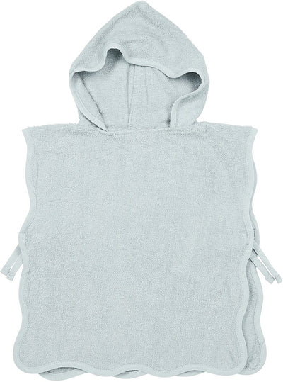 Meyco Baby-Badeponcho, gewellt, Frottee, Graublau, 1–3 Jahre