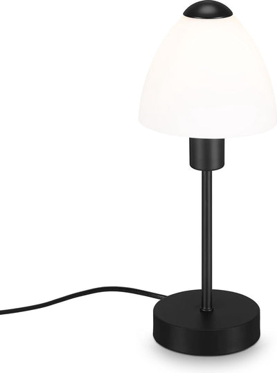 Briloner - Manino - Tischleuchte - 40 W - IP20 - Schwarz - Metall-Glas - exkl. 1x e14 - ø 10 cm