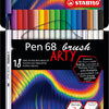 Stabilo Pen 68 Pinsel Arty Filz -Tip Stifte 18st.