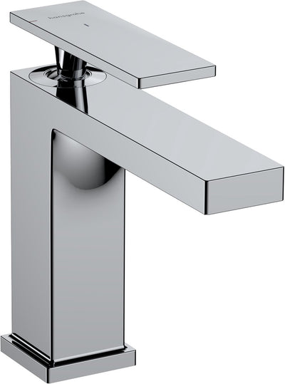 Hansgrohe tecturis e – Waschtischarmatur – Einhebelbedienung – Kaltstart energiesparend – ohne Ablaufgarnitur – 110 mm Größe – Chrom
