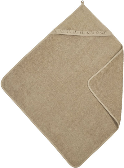 Meyco Baby-Badeumhang mit Rüschen – Frottee – Taupe – 80 x 80 cm