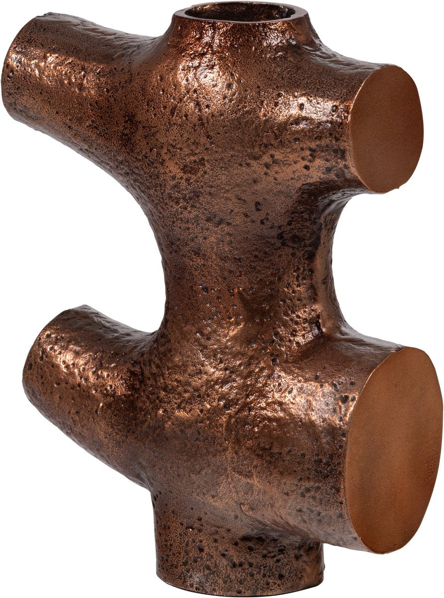 Holz-Orin-Dekorationsornament – Metall – braun – 20 x 25 x 9,5 cm
