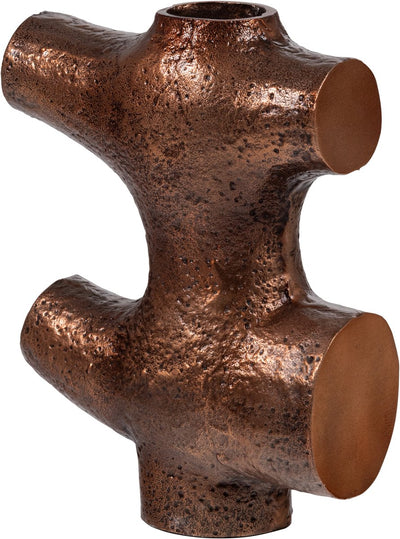 Holz-Orin-Dekorationsornament – Metall – braun – 20 x 25 x 9,5 cm