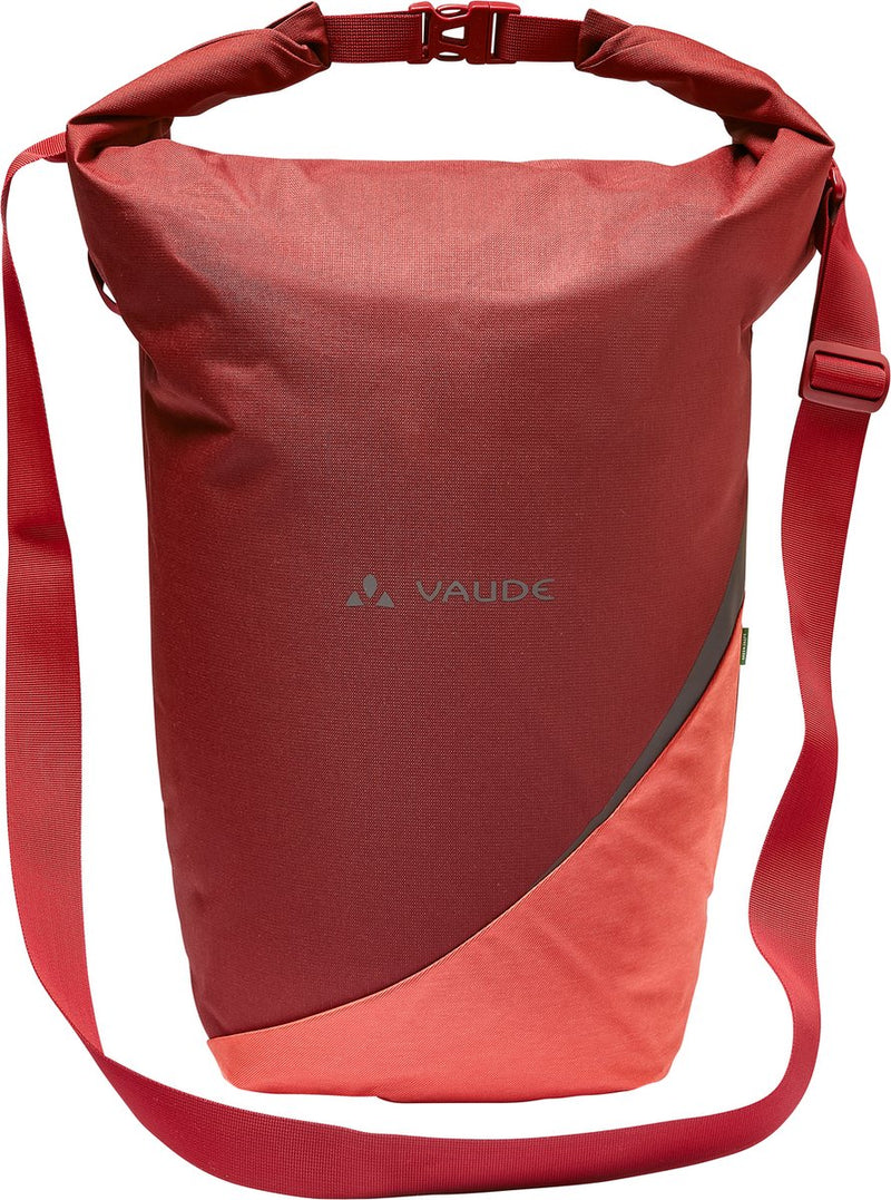 Vaude Fahrradtasche Umhängetasche mit Laptopfach Road Master Urban Double Fahrradtasche Dark Cherry Dunkelrot
