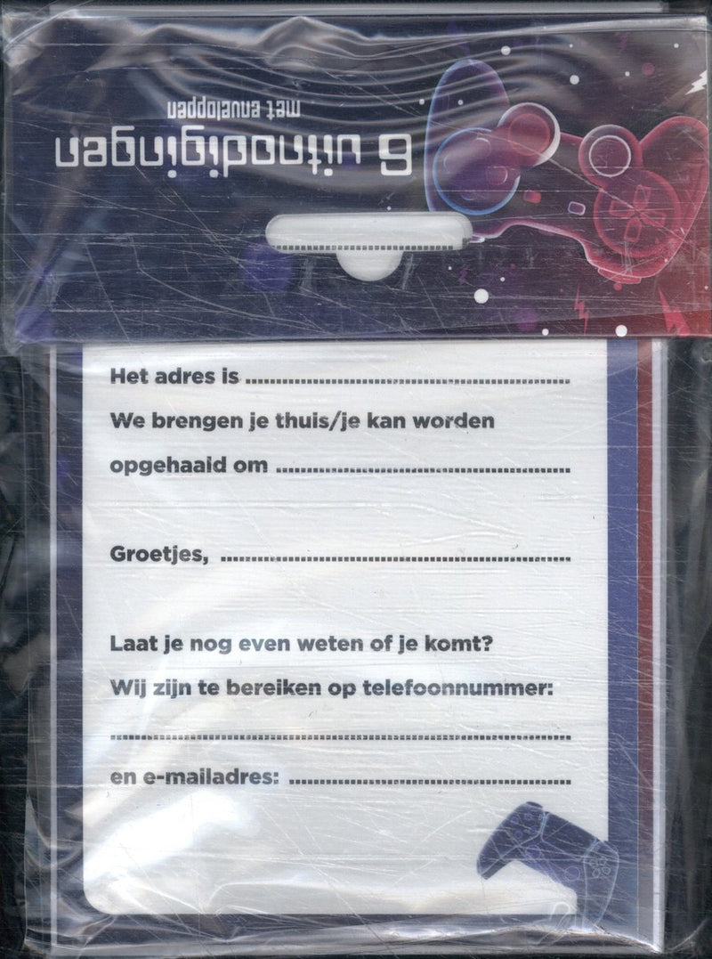 Interstat Einladungskarten - Game On - 6 Stk.