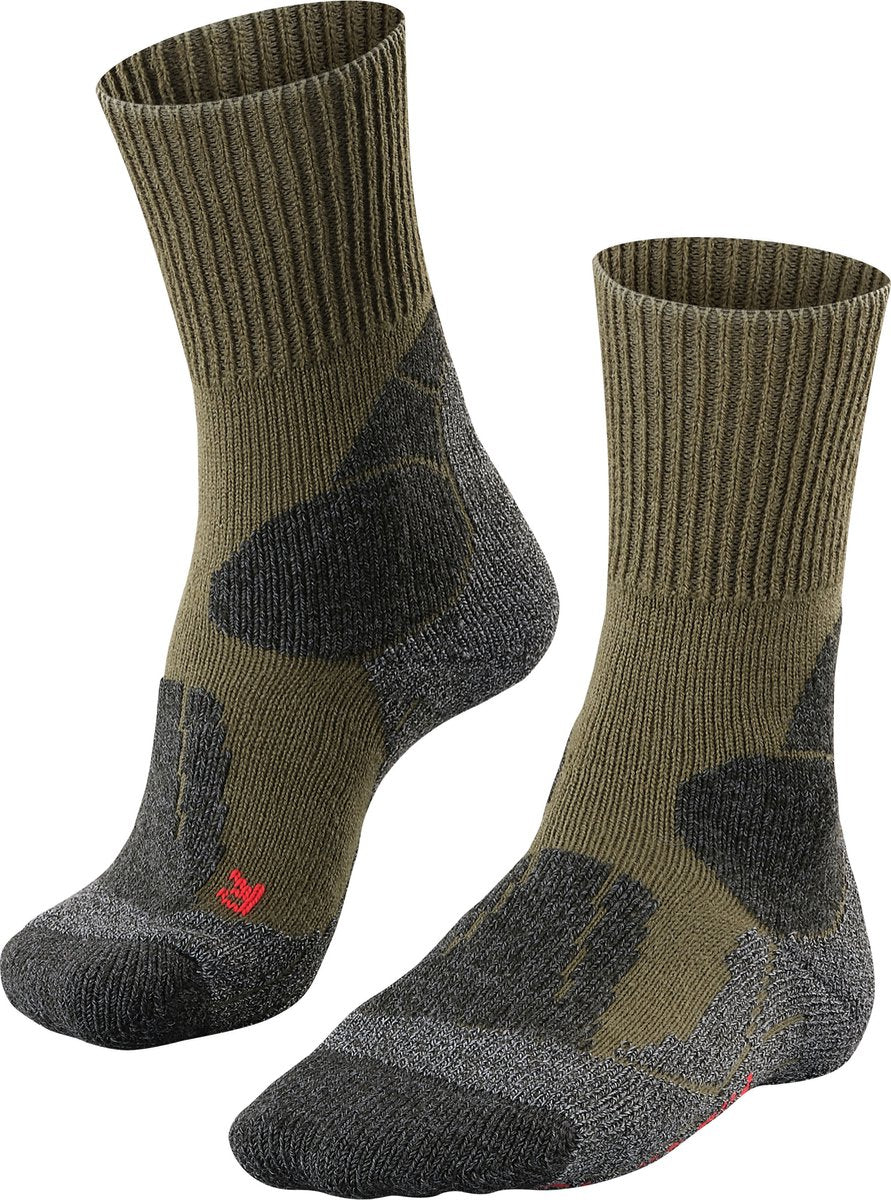 Falke TK1 Anti-Blister Wandersocken aus dickem Woll-Funktionsmaterial Herren grün - Größe 42-43