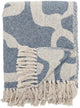 Bloomingville Plaid aus recycelter Baumwolle, blau, Salobre, 130 x 160 cm