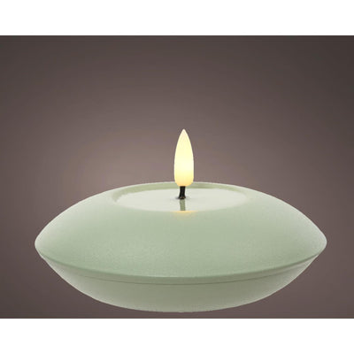 Decoris LED-Außenkerze aus Eisen h6,5 cm grün