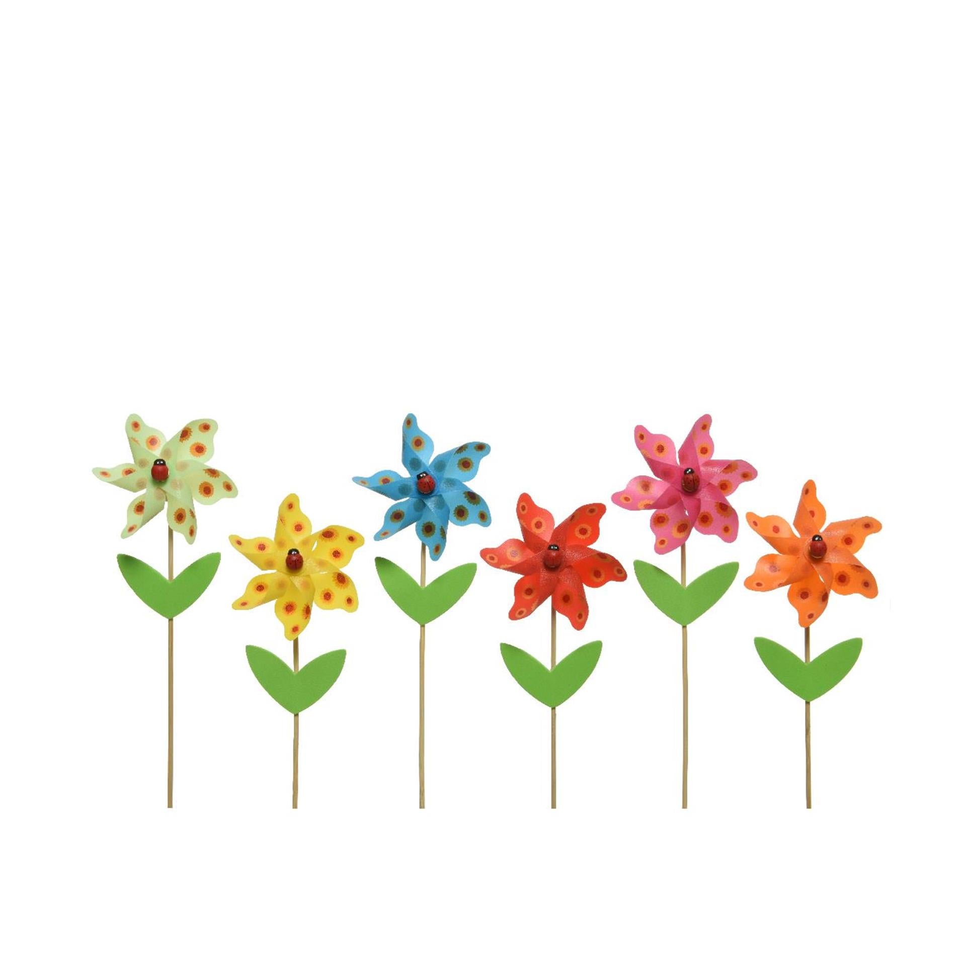 Decoris Windmühlenblume aus Kunststoff ã˜9xh28cm 6-fach sortiert