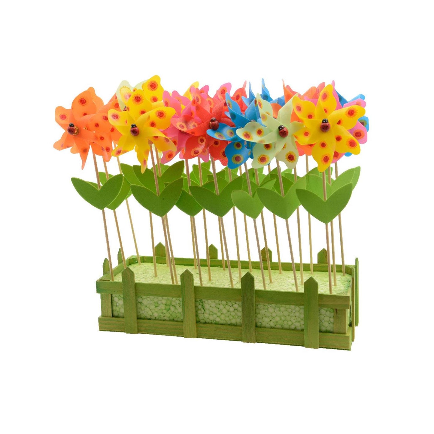 Decoris Windmühlenblume aus Kunststoff ã˜9xh28cm 6-fach sortiert