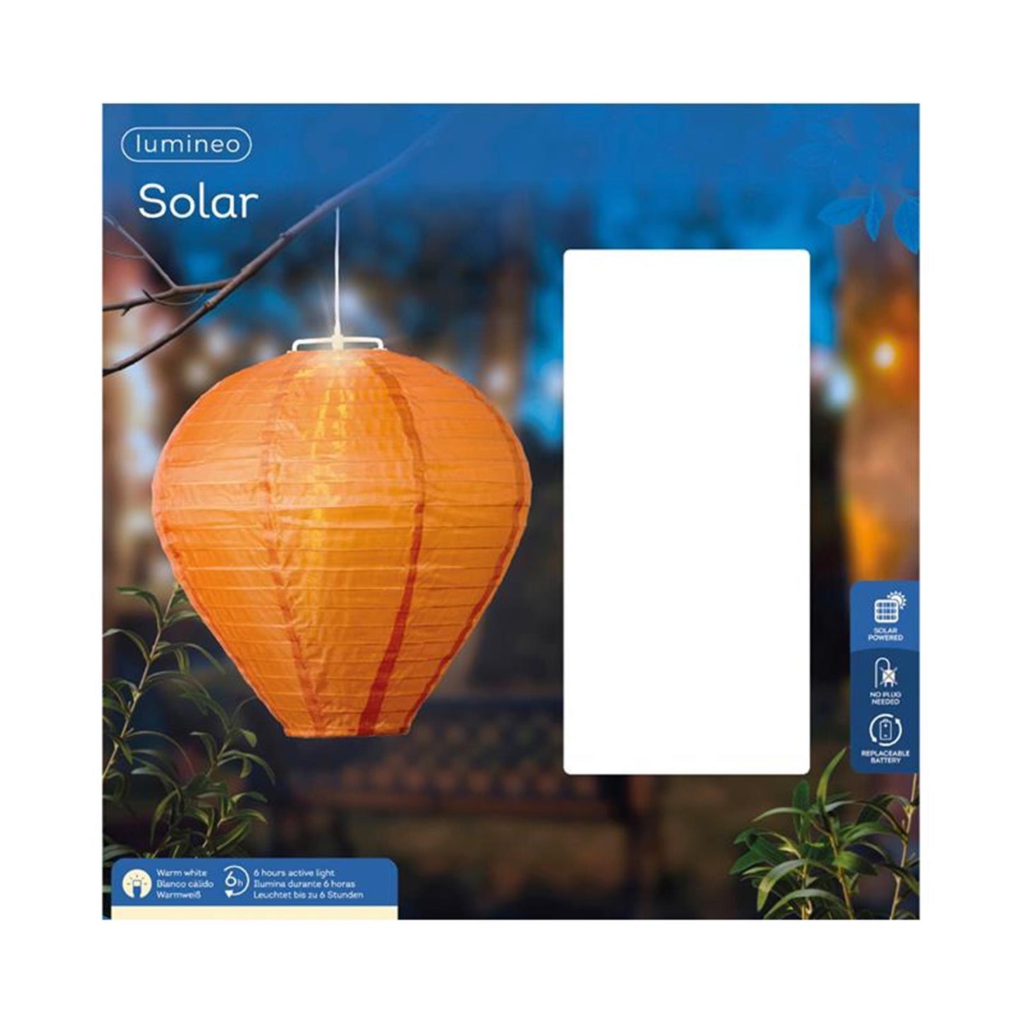 Lumineo Solarlaterne Nylon ø30x28cm