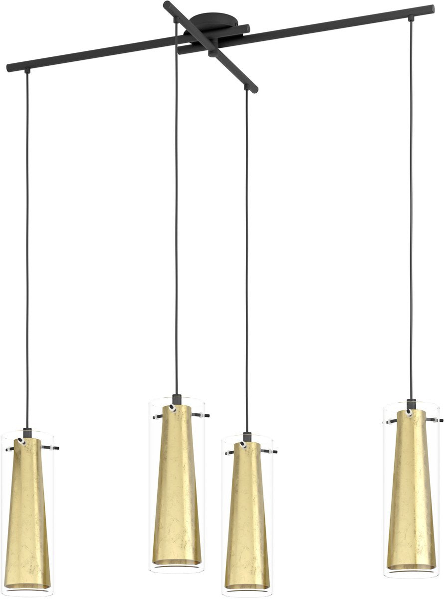 Eglo Pinto Gold Hängelampe – E27 – 90,5 cm – Schwarzgold