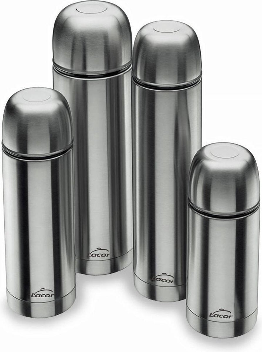 Lacor Isolierflasche – 1l – Edelstahl – doppelwandig