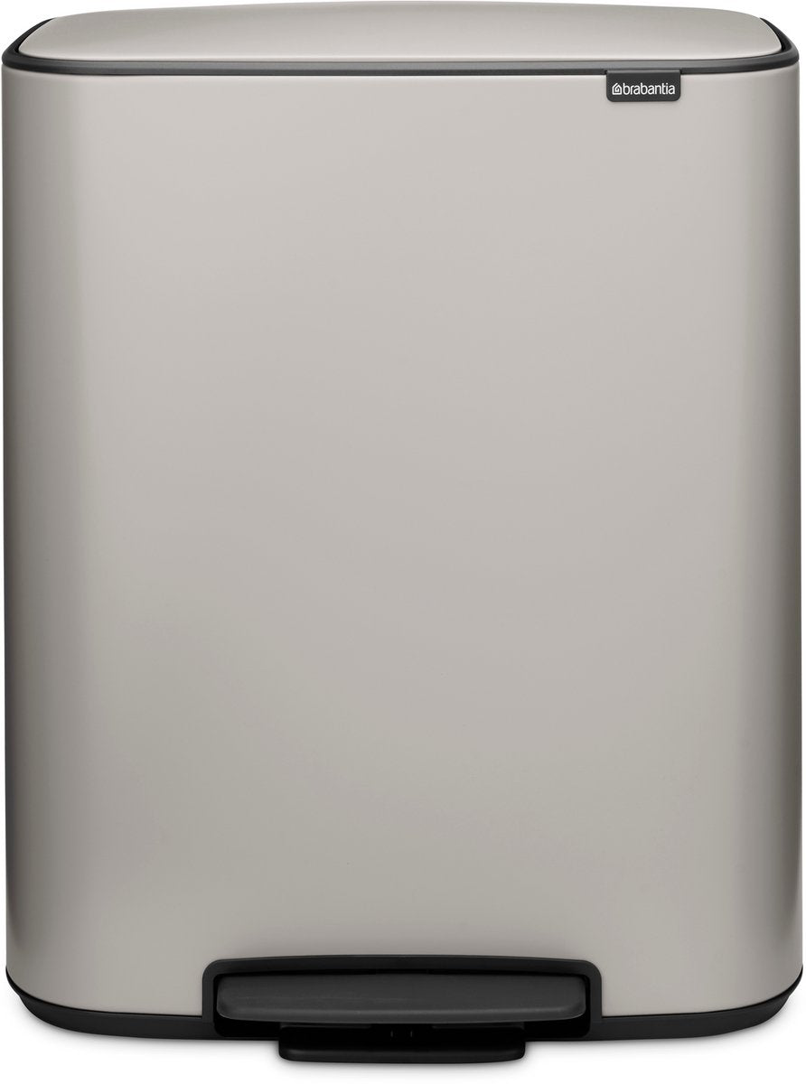 Brabantia Bo Abfallbehälter – 60 Liter – 1 Fach – weiches Grau
