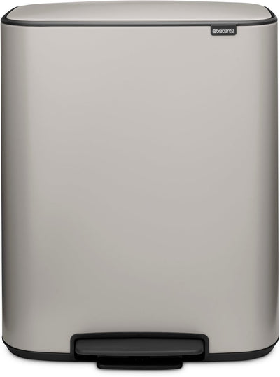 Brabantia Bo Abfallbehälter – 60 Liter – 1 Fach – weiches Grau