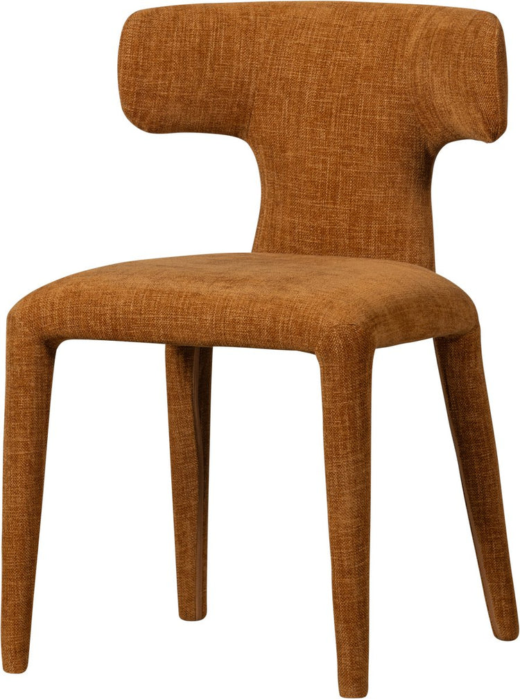 Woood Permit Esszimmerstuhl – gewebter Stoff – Zimtorange – 78 x 52 x 53 cm