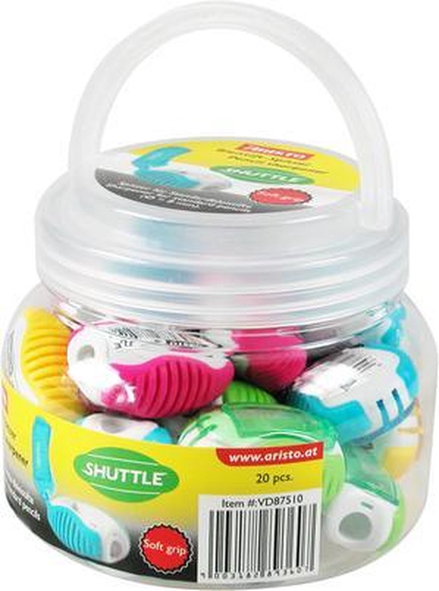 Aristo Bleistiftspitzer – schickes Shuttle – Maße 11 x 9 cm – Set mit 20 Stück – ar-vd87510