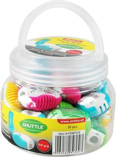 Aristo Bleistiftspitzer – schickes Shuttle – Maße 11 x 9 cm – Set mit 20 Stück – ar-vd87510