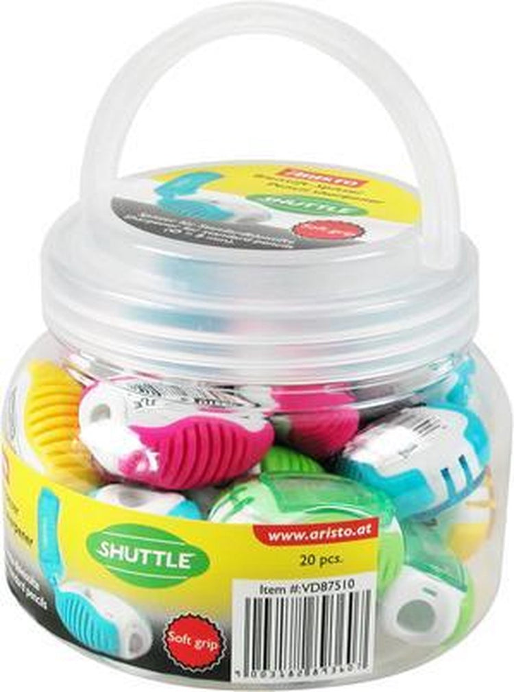 Aristo Bleistiftspitzer – schickes Shuttle – Maße 11 x 9 cm – Set mit 20 Stück – ar-vd87510