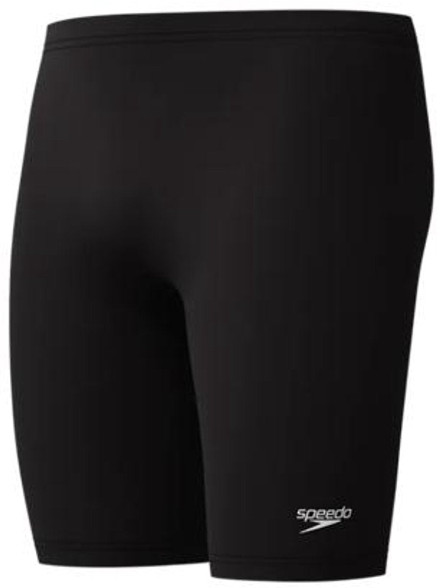 Speedo Endurance+ Logo Jammer Herren-Sportbadehose – Schwarz und Weiß