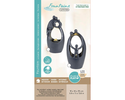 Lumineo-Brunnen Polyresin-Familie h35cm